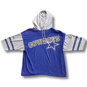 Vintage Dallas Cowboys Hooded T Shirt, Sz:Large